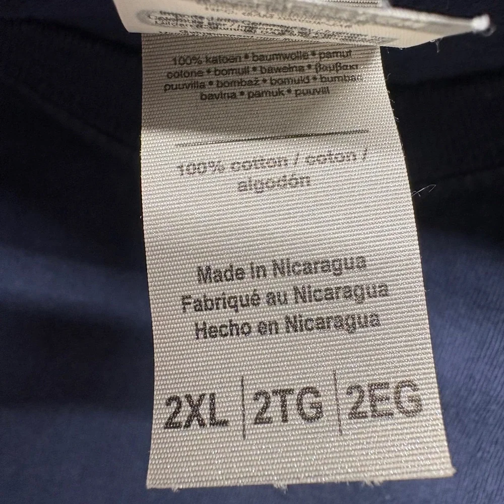 Gildan Pocket T-Shirt Mens 2XL‎ Navy Blue Good HazMat Trans Inc Graphic Tee